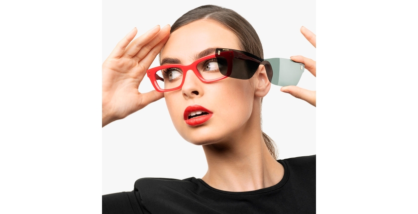 GAFAS GRADUADAS mujer CARACTÈRES CRÉATIVE rojo - vista de frente
