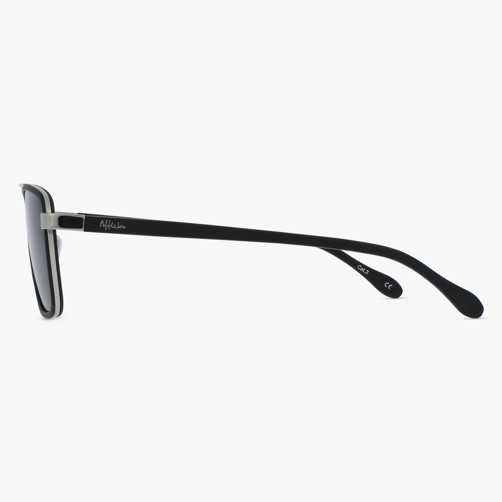GAFAS DE SOL hombre MARCELLO negro/plateado - vista de frente
