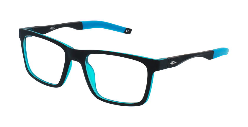 GAFAS GRADUADAS niños MAGIC 190 negro/verde - vista de frente