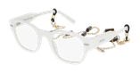 GAFAS GRADUADAS mujer CARACTÈRES AUTHENTIQUE blanco - vista de frente