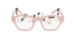 GAFAS GRADUADAS mujer CARACTÈRES AUTHENTIQUE rosa/dorado - vista de frente