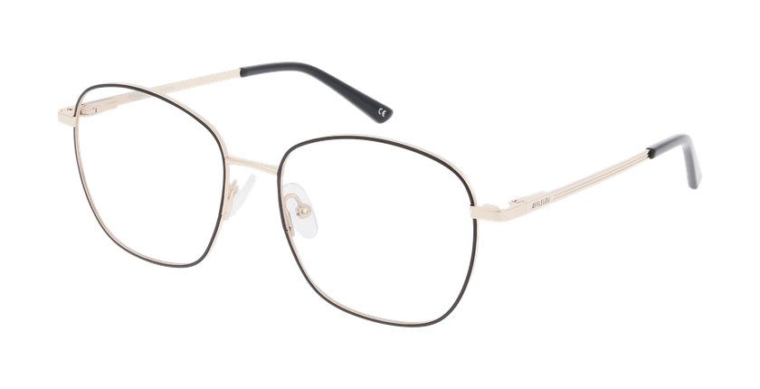 GAFAS GRADUADAS mujer MADDIE negro/dorado - vista de frente