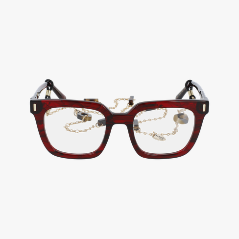 GAFAS GRADUADAS mujer CARACTÈRES RÊVEUSE rojo marmoleado vista de frente