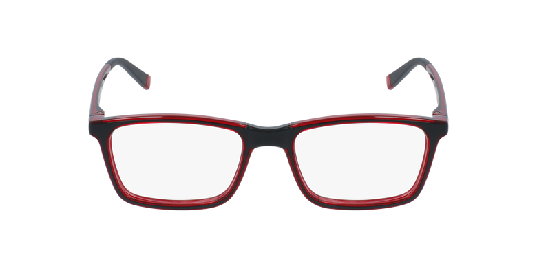 Gafas graduadas niños RFOC1 negro/rojo vista de frente