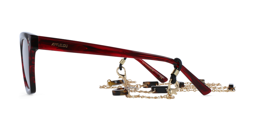 GAFAS GRADUADAS mujer CARACTÈRES MYSTÉRIEUSE rojo marmoleado - vista de frente