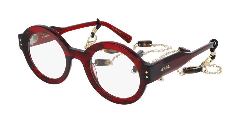 GAFAS GRADUADAS mujer CARACTÈRES PERSPICACE rojo marmoleado - vista de frente
