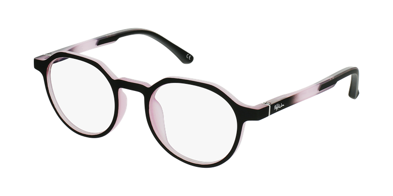 Gafas graduadas niños MAGIC 77 ECO-RESPONSABLE negro/rosavue de 3/4 Gafas graduadas niños MAGIC 77 ECO-RESPONSABLE negro/rosavue de 3/4