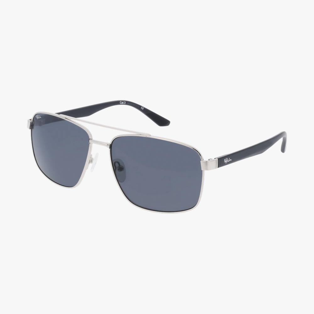 GAFAS DE SOL hombre BRONTE plateado/negro - vista de frente