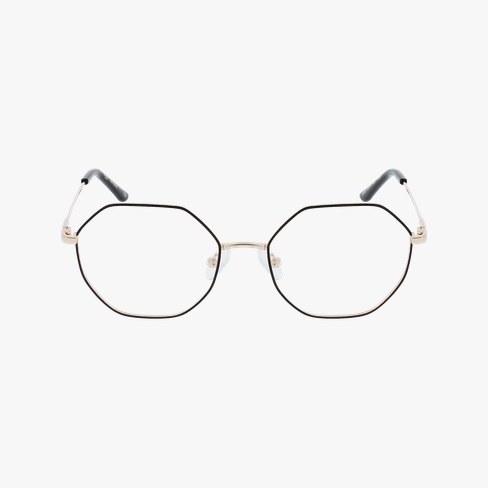 GAFAS GRADUADAS mujer ALANIS negro/dorado vista de frente