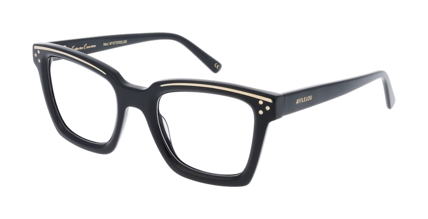 GAFAS GRADUADAS mujer CARACTÈRES FIL D'OR MYSTÉRIEUSE negro - vista de frente