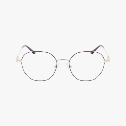 GAFAS GRADUADAS mujer AMANDINE morado/dorado vista de frente