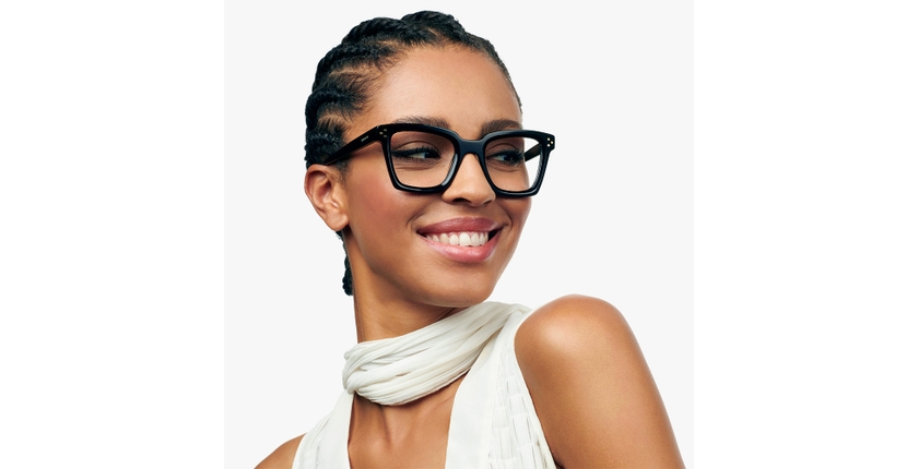 GAFAS GRADUADAS mujer MYSTERIEUSE negro - vista de frente