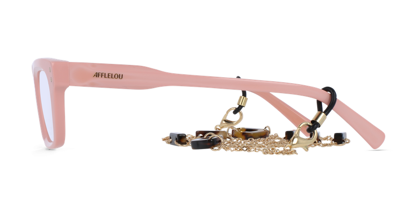 GAFAS GRADUADAS mujer CARACTÈRES CRÉATIVE rosa/dorado - vista de frente