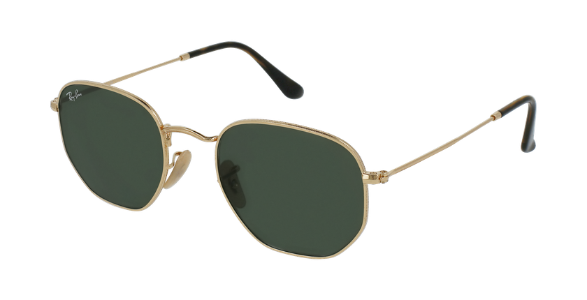 GAFAS DE SOL HEXAGONAL dorado - vue de 3/4