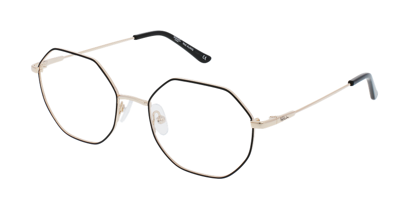 GAFAS GRADUADAS mujer ALANIS negro/dorado - vista de frente