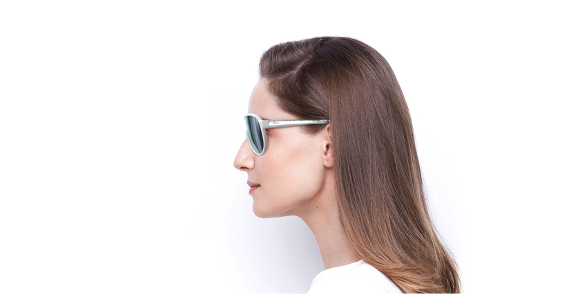GAFAS DE SOL SALVA blanco - vista de lado