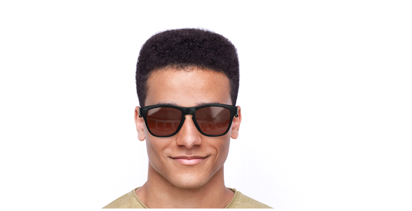 Gafas de sol hombre GEANT negro/rojo - vista de frente