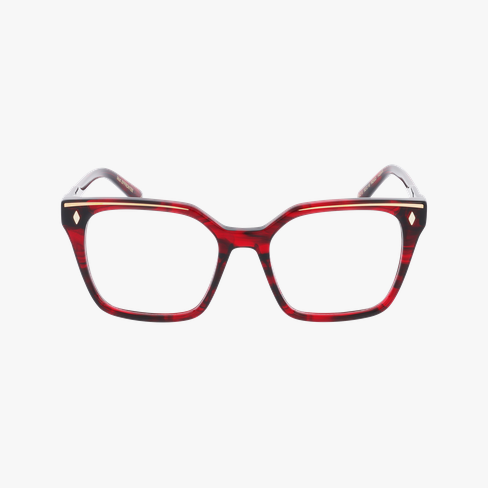 GAFAS GRADUADAS mujer CARACTÈRES FIL D'OR EFFRONTÉE rojo vista de frente
