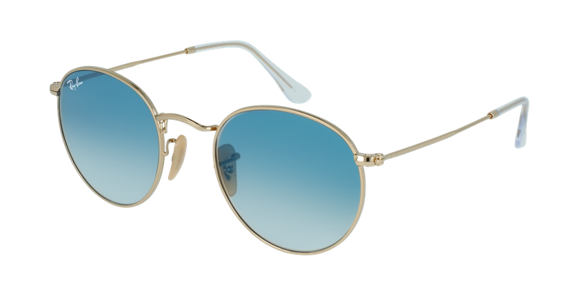 GAFAS DE SOL ROUND METAL dorado - vue de 3/4