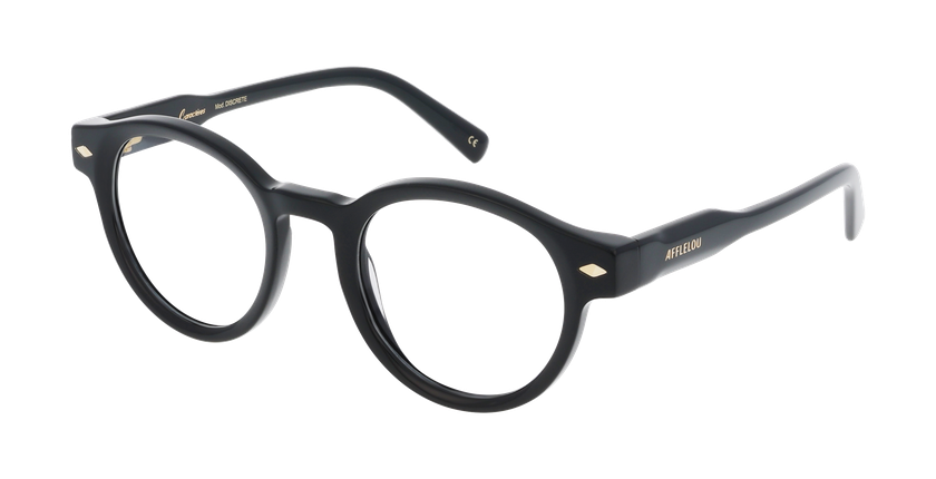 GAFAS GRADUADAS mujer CARACTÈRES DISCRÈTE negro - vista de frente
