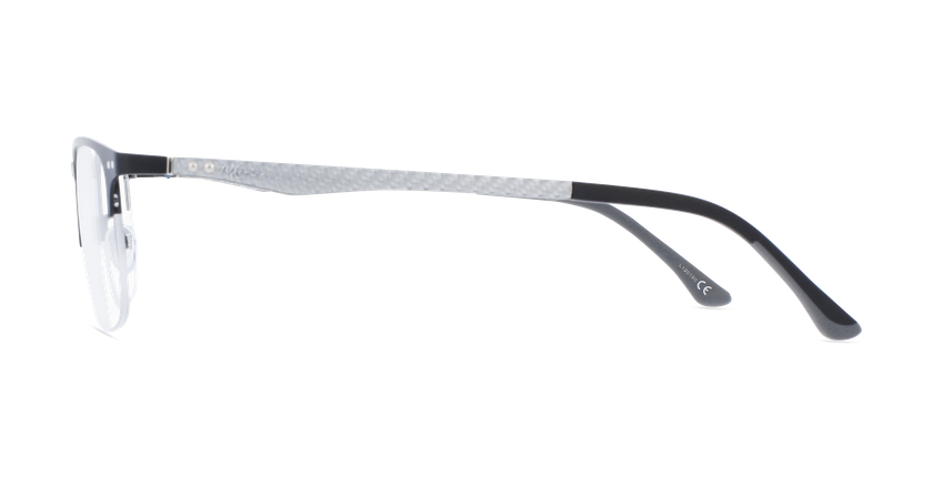 GAFAS GRADUADAS hombre MAGIC 128 CARBONE negro/plateado - vista de frente