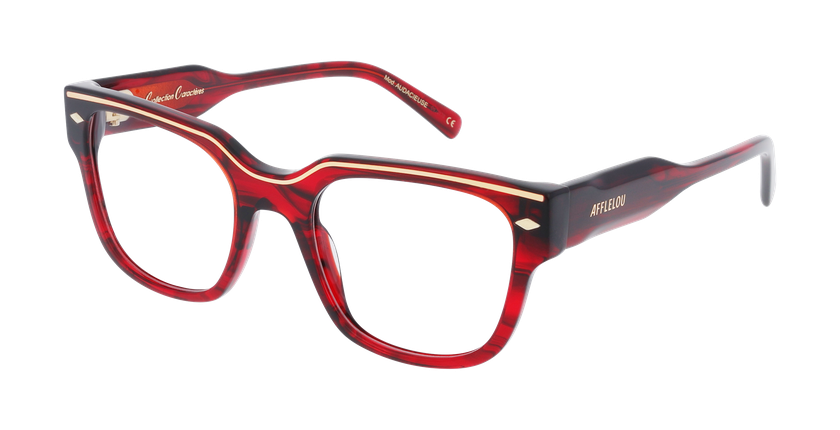 GAFAS GRADUADAS mujer CARACTÈRES FIL D'OR AUDACIEUSE rojo - vista de frente