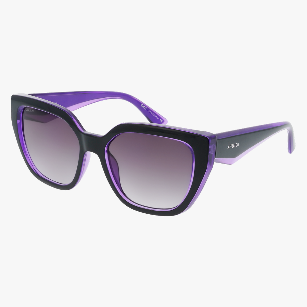 GAFAS DE SOL mujer LUCIA negro/morado - vista de frente