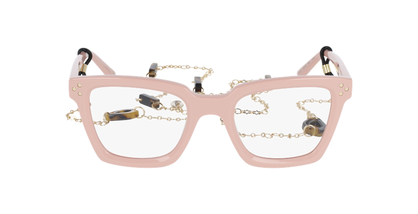 GAFAS GRADUADAS mujer CARACTÈRES MYSTÉRIEUSE rosa/dorado - vista de frente