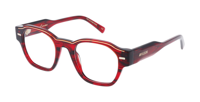 GAFAS GRADUADAS mujer CARACTÈRES FIL D'OR AUTHENTIQUE rojo - vista de frente