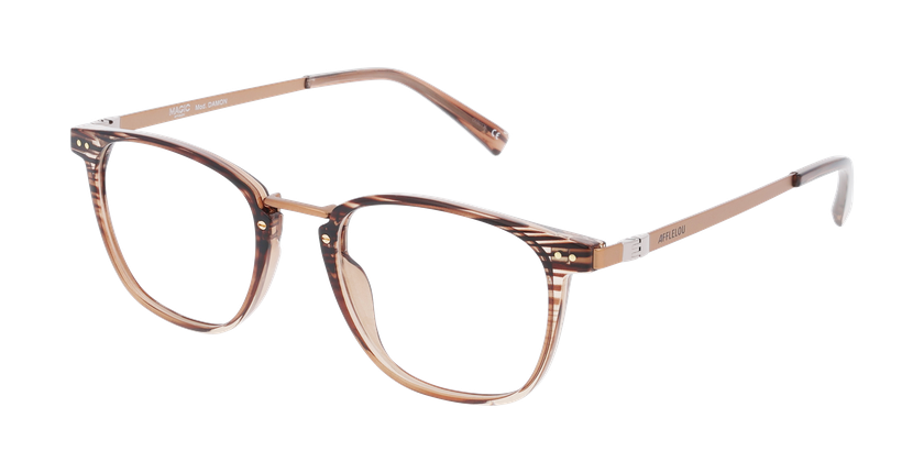 GAFAS GRADUADAS hombre DAMON marrón/dorado - vista de frente