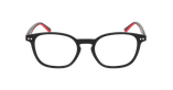 GAFAS GRADUADAS niños JORIS negro/rojo - vista de frente