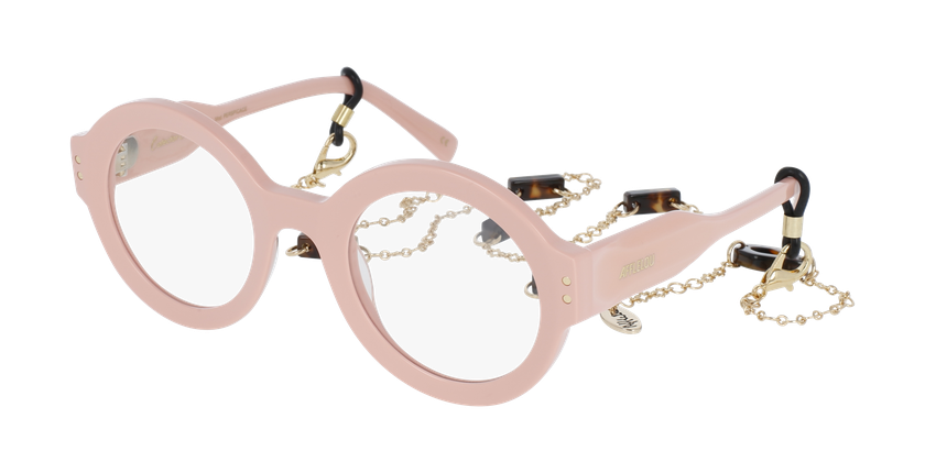 GAFAS GRADUADAS mujer CARACTÈRES PERSPICACE rosa/dorado - vista de frente