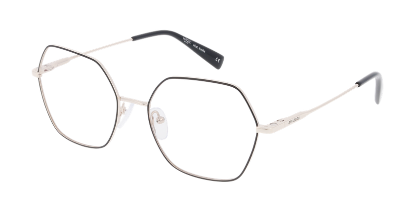 GAFAS GRADUADAS mujer KIARA negro/dorado - vista de frente