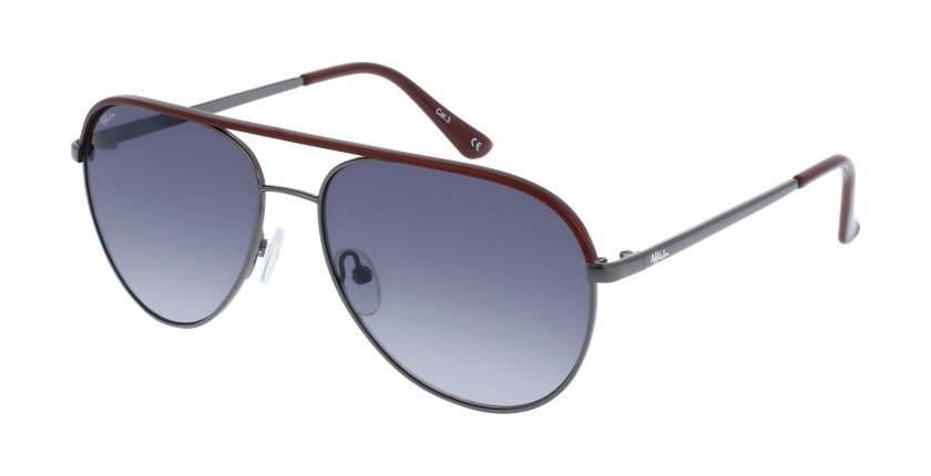 GAFAS DE SOL hombre LISANDRO gris/rojo - vista de frente