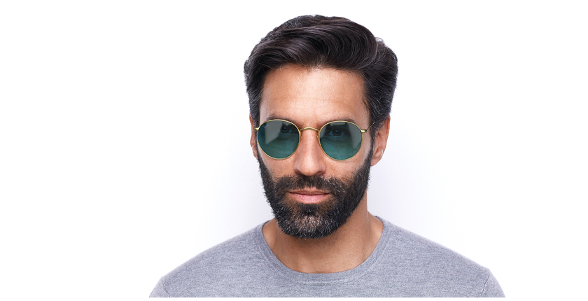 GAFAS DE SOL ROUND METAL dorado - vista de frente