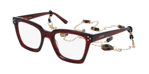 GAFAS GRADUADAS mujer MYSTERIEUSE rojo marmoleado