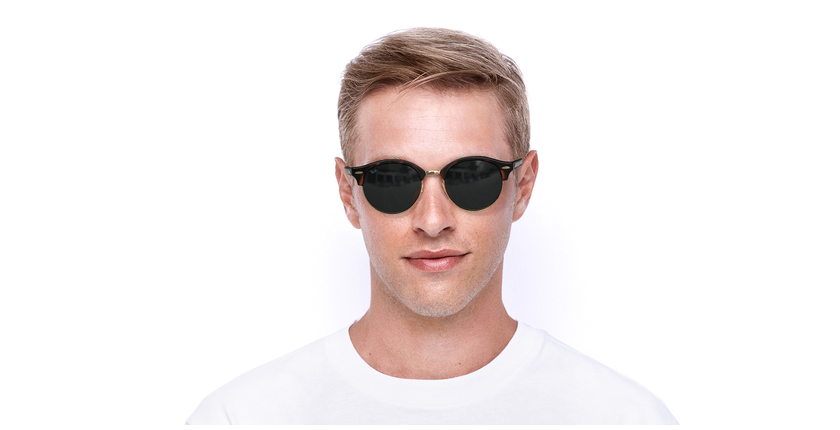 GAFAS DE SOL CLUBROUND carey/rojo - vista de frente