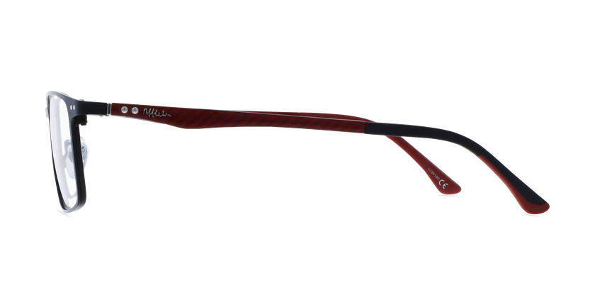GAFAS GRADUADAS hombre MAGIC 129 CARBONE negro/rojo carbón - vista de frente