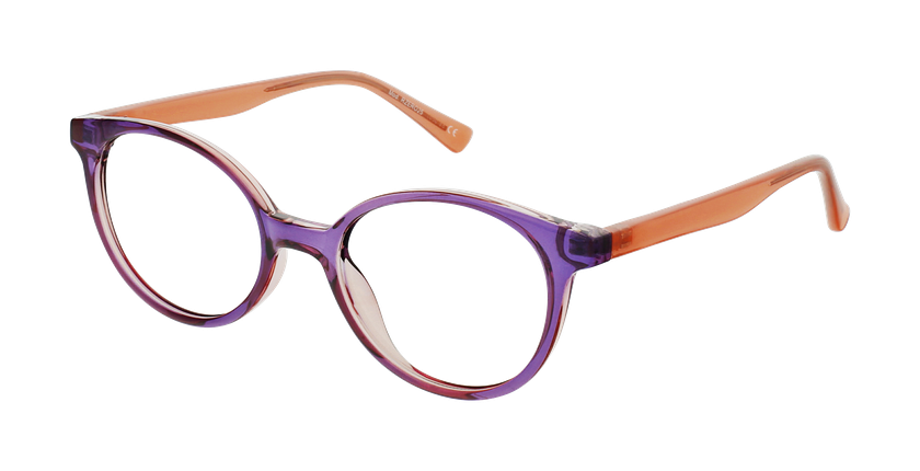 GAFAS GRADUADAS niños RZERO25 morado/rosa - vista de frente