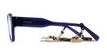 GAFAS GRADUADAS mujer CARACTÈRES AUTHENTIQUE azul - vista de frente
