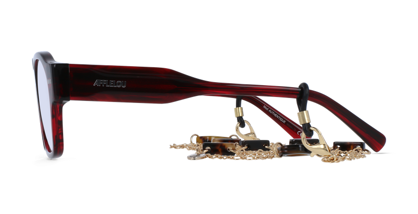 GAFAS GRADUADAS mujer CARACTÈRES AUTHENTIQUE rojo marmoleado - vista de frente