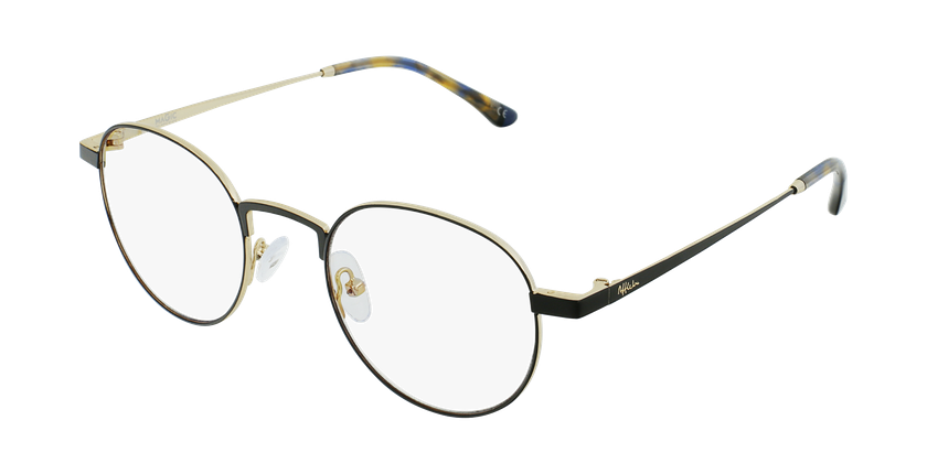 GAFAS GRADUADAS MAGIC 70 negro/dorado - vue de 3/4