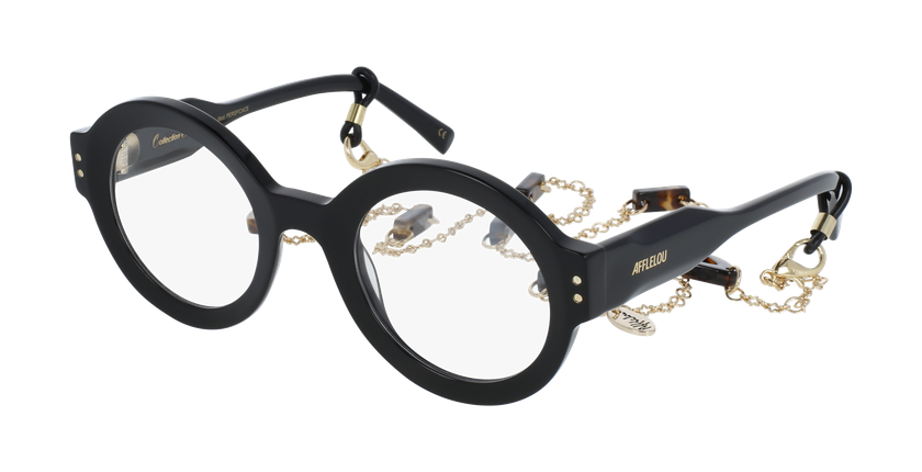 GAFAS GRADUADAS mujer CARACTÈRES PERSPICACE negro - vista de frente