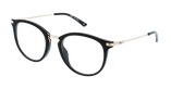 GAFAS GRADUADAS mujer NAWELL negro/dorado - vista de frente