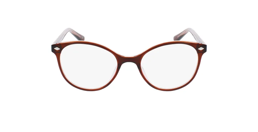 GAFAS GRADUADAS niños MAGIC BLANCA marrón/rosa - vista de frente