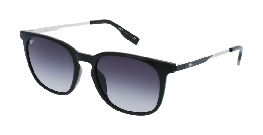 GAFAS DE SOL hombre OZANES negro/plateado - vista de frente