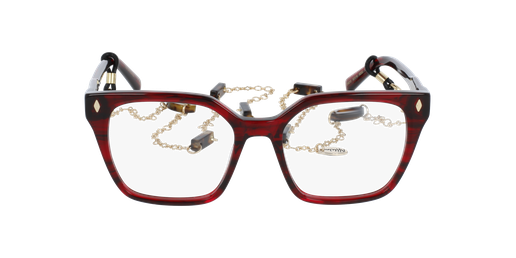 GAFAS GRADUADAS mujer EFFRONTEE rojo marmoleado vista de frente