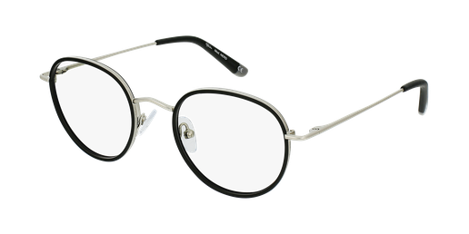 GAFAS GRADUADAS niños NERD negro/plateado