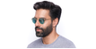 GAFAS DE SOL ROUND METAL dorado - vue de 3/4