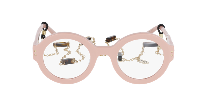 GAFAS GRADUADAS mujer CARACTÈRES PERSPICACE rosa/dorado - vista de frente